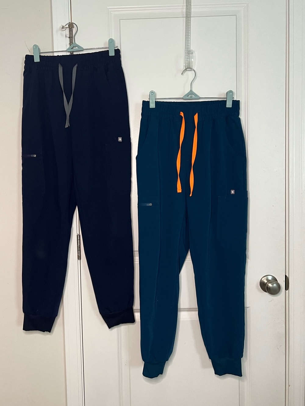 FIGS Scrub 2 Piece Pants Womens Sz S Zamora Jogger Nursing Uniform Teal & Navy